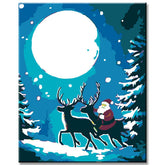 Painting by Numbers Santa Claus and Reindeer